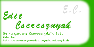 edit cseresznyak business card